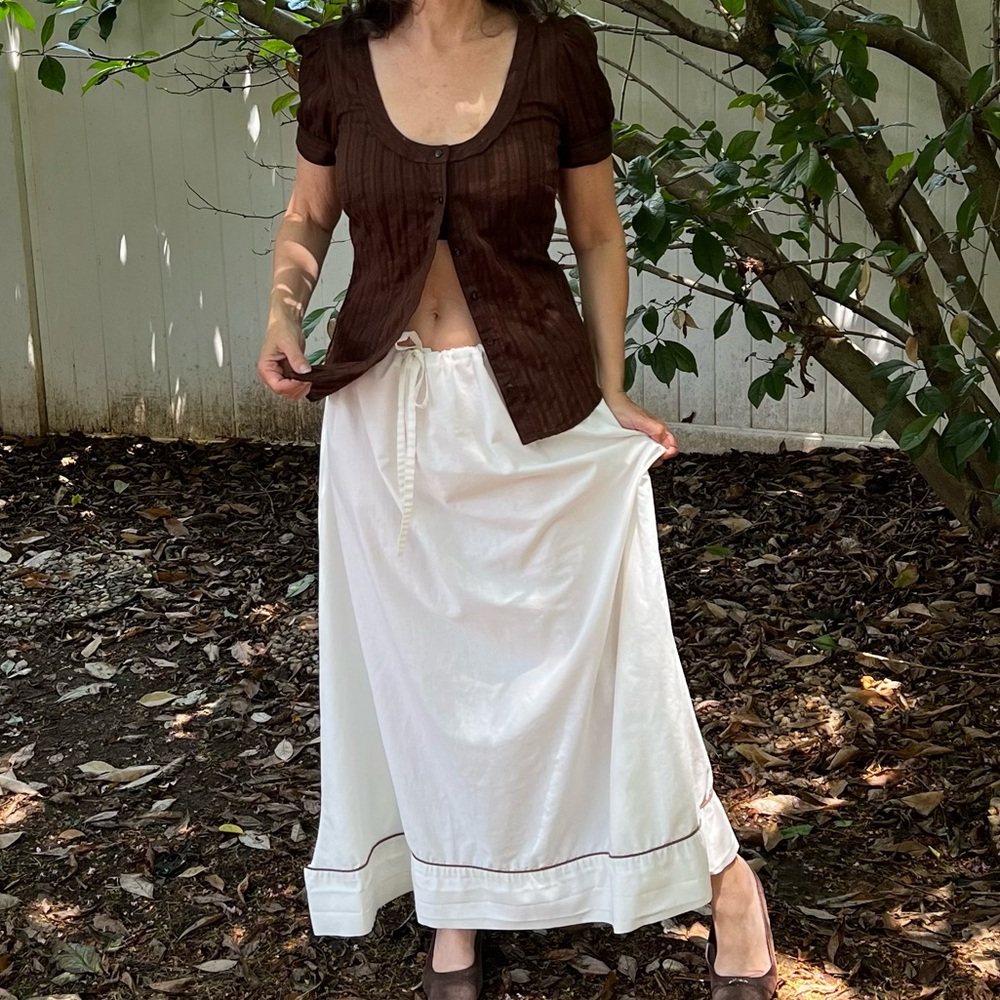 Regency Cottagecore Vintage Maxi Skirt - Picture 2 of 5